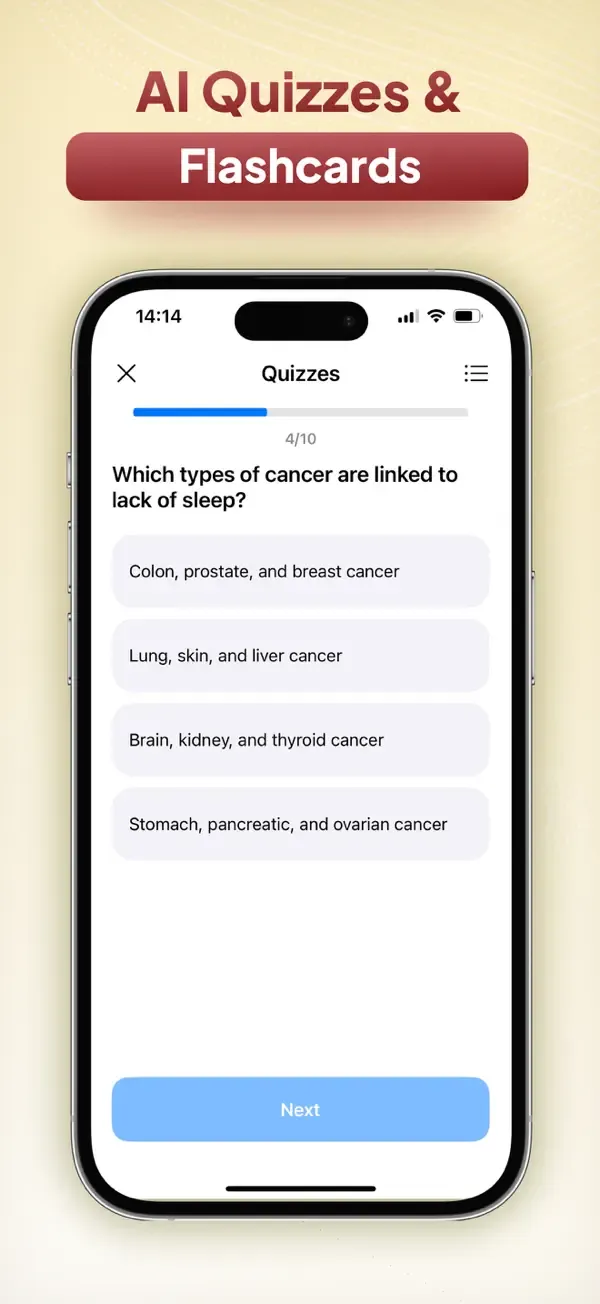 AI Note Taker - Smart Note: Automatic quiz creation from notes